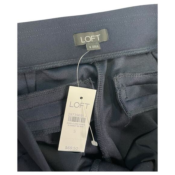 New Loft Pants Womens Small Blue Pull On Jogger Dress Career Business Casual - Picture 3 of 12